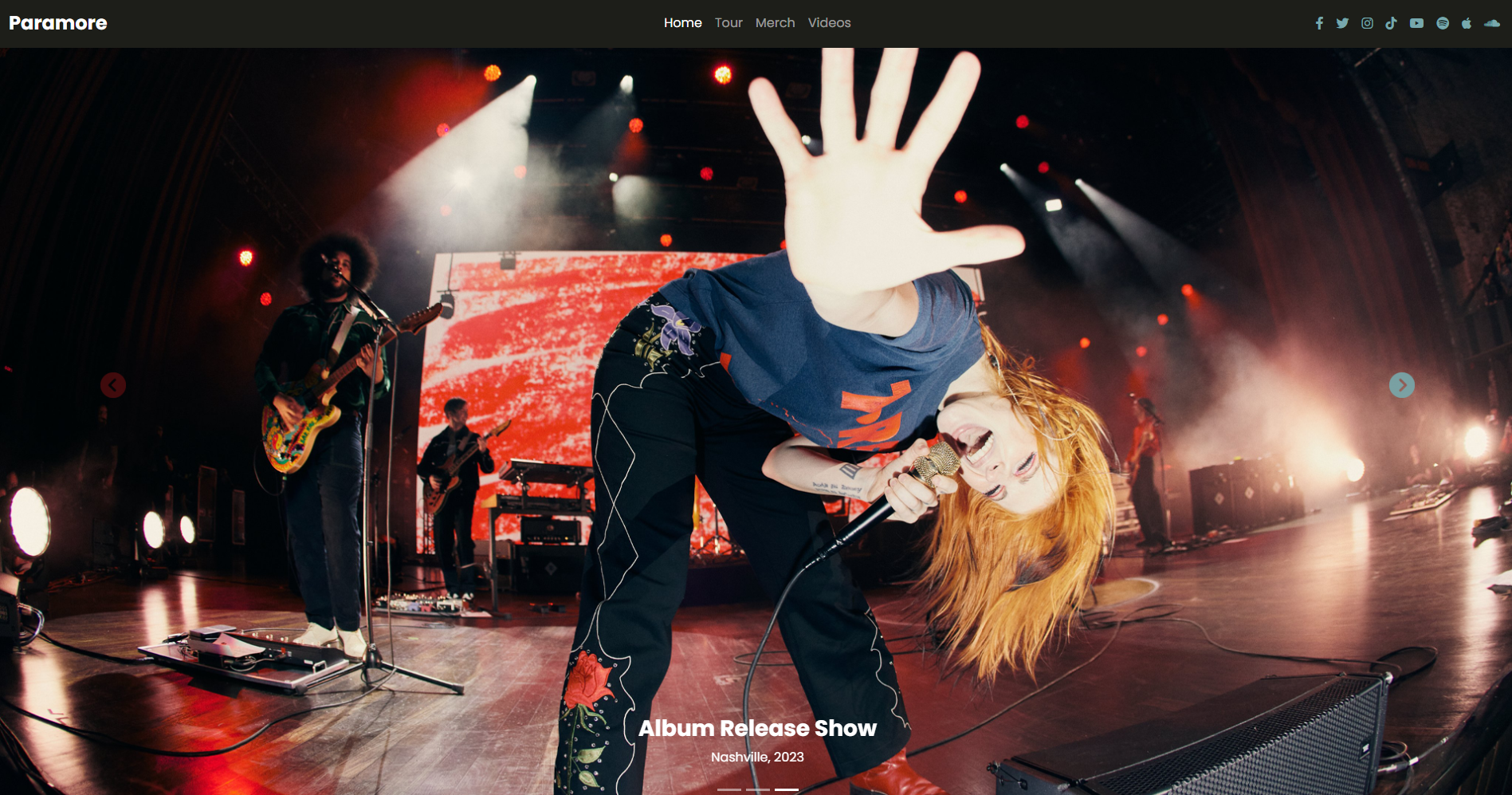 Paramore website project